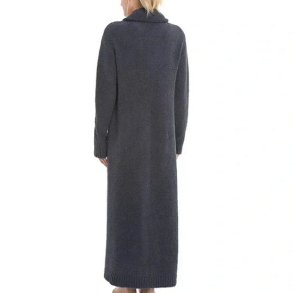 Barefoot Dreams CozyChic Full Zip Robe in Pacific Blue (S/M) - Picture 2 of 9